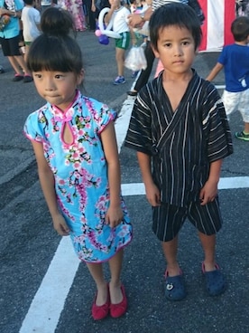 「アイテム（パンプス）」を使った、ひよ。こは。さん（キッズ・110cm）の夏コーディネート
