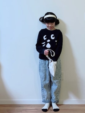 「RADCHAP（ラッドチャップ）のアイテム（パンツ）」を使った、ひよ。こは。さん（キッズ・131cm）の冬コーディネート