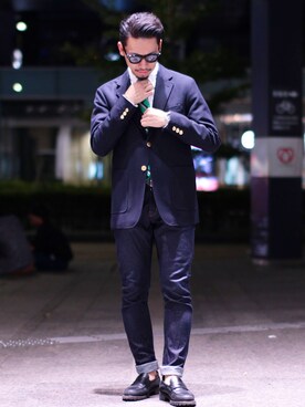 UNITED TOKYO MENS 新宿｜Ryuhey使用「UNITED TOKYO（オゾンウールブレザー）」的時尚穿搭