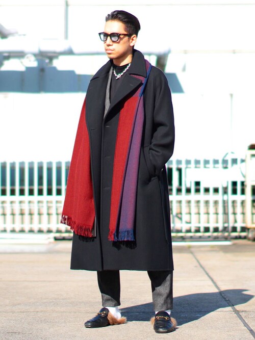 Ryuhey使用「UNITED TOKYO（super180'sメルトンリバートレンチ）」的時尚穿搭