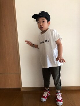 「アイテム（その他、ホワイト系）」を使った、あさっぴー☆さん（キッズ・110cm）の夏コーディネート