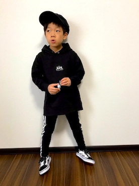 「アイテム（その他、ブラック系）」を使った、あさっぴー☆さん（キッズ・110cm）の秋コーディネート