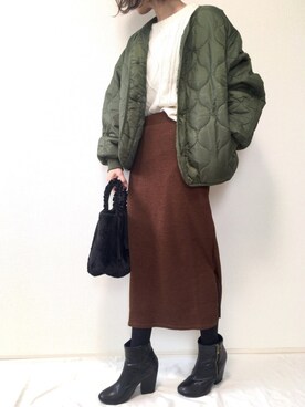 「REAL CUBE（リアルキューブ）のアイテム（バッグ）」を使った、tomoeさん（レディース・150cm）の秋コーディネート