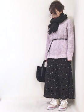 「REAL CUBE（リアルキューブ）のアイテム（バッグ）」を使った、tomoeさん（レディース・150cm）の冬コーディネート