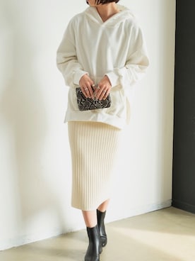 「アイテム（パーカー）」を使った、sakiさん（レディース・168cm・10代）の冬コーディネート