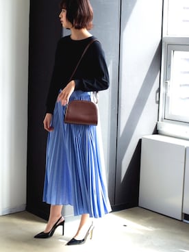 「ワッフル」｜sakiさん（レディース・168cm）の冬コーディネート