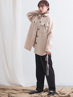 「アイテム（カバーオール）」を使った、sakiさん（レディース・168cm・20代）の秋コーディネート