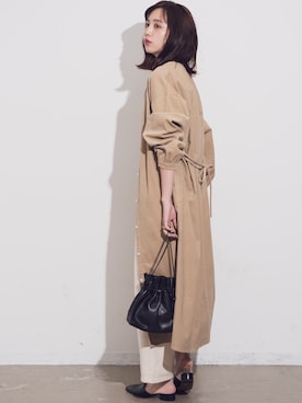 「アイテム（シャツワンピース）」を使った、sakiさん（レディース・168cm・20代）の冬コーディネート