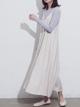 「くすみカラー」｜sakiさん（レディース・168cm）の冬コーディネート