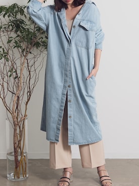 「アイテム（シャツワンピース）」を使った、sakiさん（レディース・168cm・20代）の春コーディネート