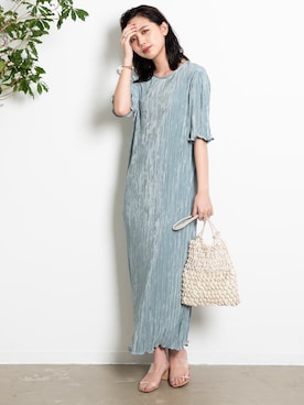 「プリーツ」｜sakiさん（レディース・168cm）の春コーディネート