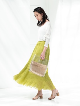 「シフォンスカート」｜sakiさん（レディース・168cm）の春コーディネート