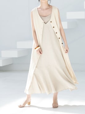 「アイテム（ワンピース/ドレス）」を使った、sakiさん（レディース・168cm・20代）の春コーディネート