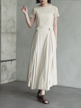 「アイテム（ジャンパースカート）」を使った、sakiさん（レディース・168cm）の春コーディネート