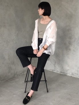 「アイテム（タンクトップ）」を使った、sakiさん（レディース・168cm）の夏コーディネート