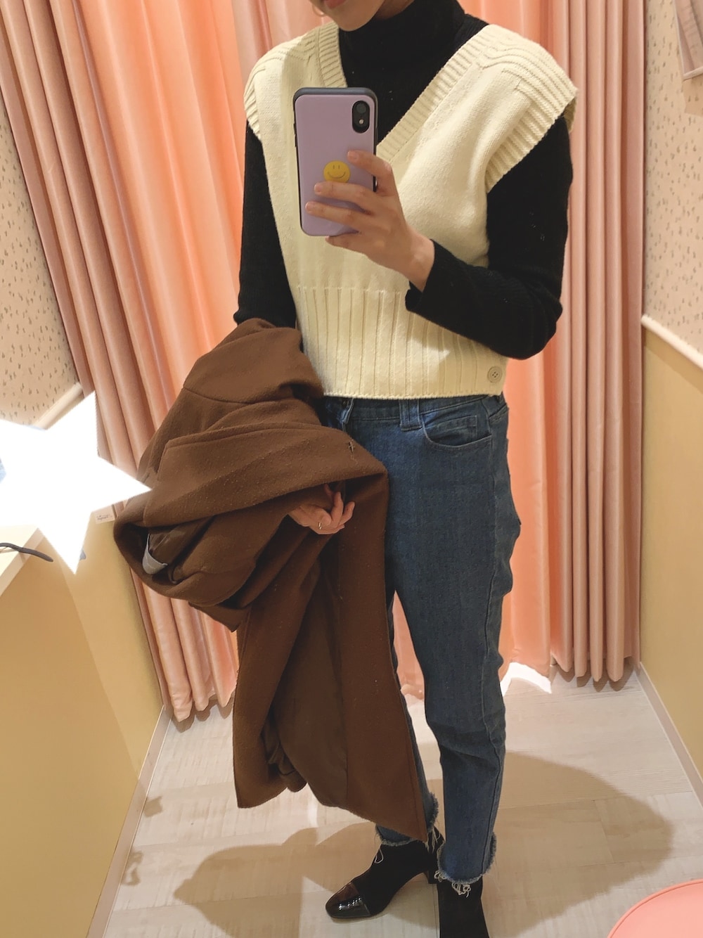 BEAMS BOY サイドボタンニットベスト BEAMS BOY（ビームスボーイ）の「BEAMS BOY / コットン サイドボタン