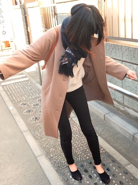「NANO universe（ナノユニバース）のアイテム（ノーカラージャケット）」を使った、Hannaさん（レディース・170cm）の春コーディネート