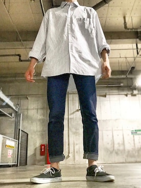「graphzero（グラフゼロ）のアイテム」を使った、颯一さん（メンズ・174cm）の秋コーディネート