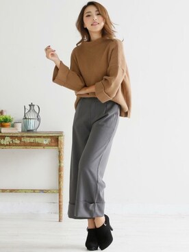 「Doula Doula（ドゥーラドゥーラ）のアイテム（パンツ）」を使った、douladoulaさん（レディース・158cm）の冬コーディネート