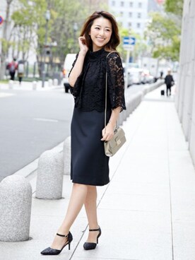 「Doula Doula（ドゥーラドゥーラ）のアイテム（ドレス）」を使った、douladoulaさん（レディース・158cm）の夏コーディネート