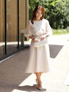 「Doula Doula（ドゥーラドゥーラ）のアイテム（ドレス）」を使った、douladoulaさん（レディース・158cm）の夏コーディネート