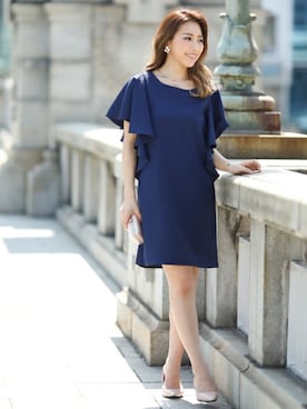 「Doula Doula（ドゥーラドゥーラ）のアイテム（ドレス）」を使った、douladoulaさん（レディース・158cm）の夏コーディネート