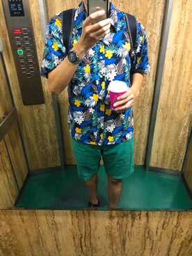 「日常」｜「アイテム（アナログ腕時計）」を使った、ducky eeさん（メンズ・185cm）の秋コーディネート
