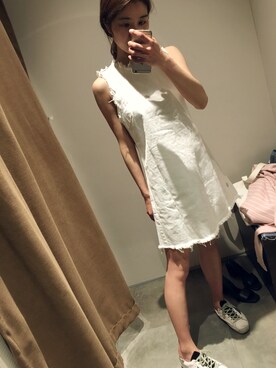 「URBAN RESEARCH（アーバンリサーチ）のアイテム（ジャンパースカート）」を使った、echo_wcyさん（レディース・165cm）の冬コーディネート