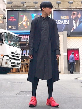 「RICK OWENS」｜「アイテム（フォーマルスーツ/小物）」を使った、Iam Will Iamさん（メンズ・176cm）の冬コーディネート