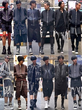 「RICK OWENS」｜「アイテム（スタジャン）」を使った、Iam Will Iamさん（メンズ・176cm）の春コーディネート