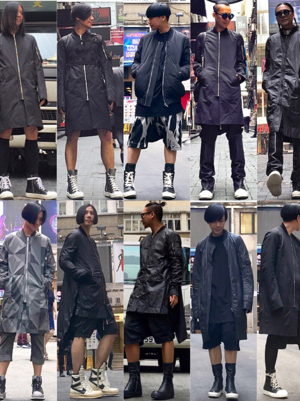 「ootd、outfit、uniform、STYLE、look、RICK OWENS、drkshdw、RickOwens×adidas」｜「Rick Owensのアイテム（スタジャン、ブラック系）」を使った、Iam Will Iamさん（メンズ・176cm）の春コーディネートの1枚目の写真
