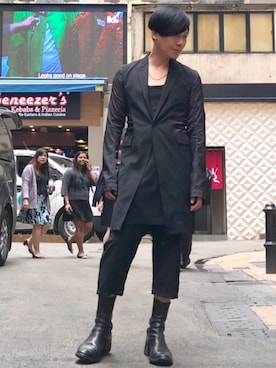 「CAROL CHRISTIAN POELL（キャロルクリスチャンポエル）のアイテム（ブーツ）」を使った、Iam Will Iamさん（メンズ・176cm）の春コーディネート