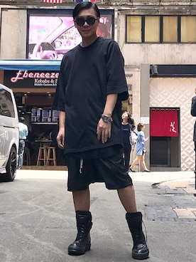 「RICK OWENS」｜「アイテム（アナログ腕時計）」を使った、Iam Will Iamさん（メンズ・176cm）の春コーディネート
