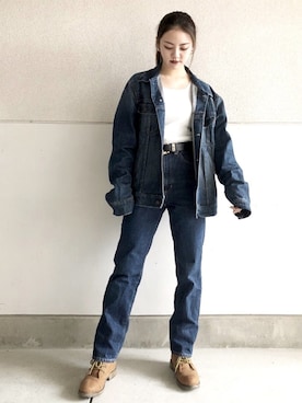 「BTS」｜「アイテム（ブーツ）」を使った、skmtmloさん（レディース・159cm）の秋コーディネート