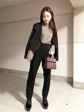 「Kenneth Cole（ケネスコール）のアイテム（ジャケット/アウター）」を使った、skmtmloさん（レディース・159cm）の冬コーディネート