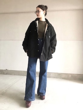 「Walls（ウォールズ）のアイテム」を使った、skmtmloさん（レディース・159cm）の冬コーディネート