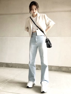 「NINE WEST（ナインウエスト）のアイテム」を使った、skmtmloさん（レディース・159cm）の春コーディネート