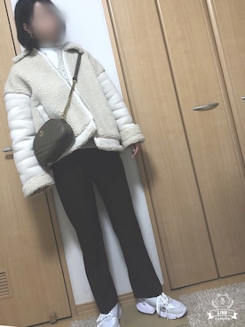 「AVAN LILY（アヴァンリリィ）のアイテム（その他アウター）」を使った、みょんしさん（レディース・160cm）の冬コーディネート