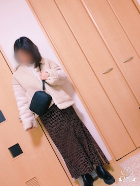 「AVAN LILY（アヴァンリリィ）のアイテム（ジャケット/アウター）」を使った、みょんしさん（レディース・160cm）の冬コーディネート