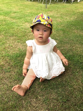 「Ocean&Ground（オーシャン&グラウンド）のアイテム（キャップ）」を使った、KORINさん（レディース・155cm）の春コーディネート