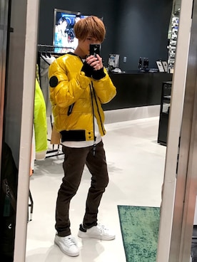 「DIESEL（ディーゼル）のアイテム（ダウンジャケット/コート）」を使った、しゅんさん（メンズ・175cm）の冬コーディネート