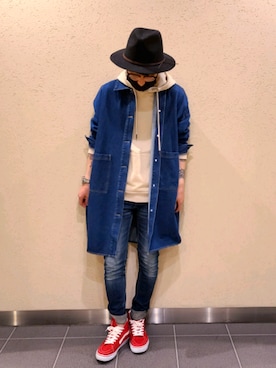 「coca（coca）（コカ）のアイテム（ジャケット/アウター）」を使った、しょーごやんさん（メンズ・171cm）の春コーディネート