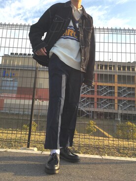 「いいね返し」｜「アイテム（デニムジャケット）」を使った、ygさん（メンズ・172cm）の冬コーディネート