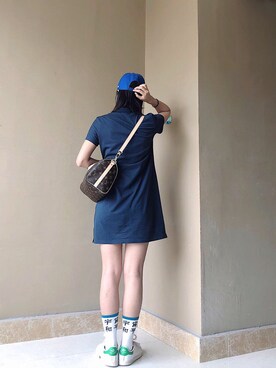 「休闲」｜「アイテム（チュニック）」を使った、iarbaさん（レディース・163cm）の秋コーディネート