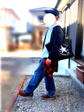 「ドラフトリーバイス」｜「アイテム（ブーツ）」を使った、HaRKさん（メンズ・168cm）の冬コーディネート