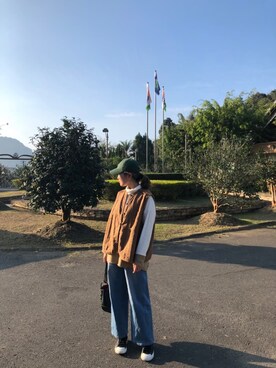 「ESPRIT（エスプリ）のアイテム（トップス）」を使った、chia Jenさん（レディース・163cm）の春コーディネート