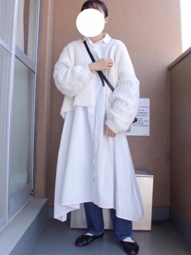 「フレンチカジュアル」｜「アイテム（シャツワンピース）」を使った、りつ。さん（レディース・154cm）の春コーディネート