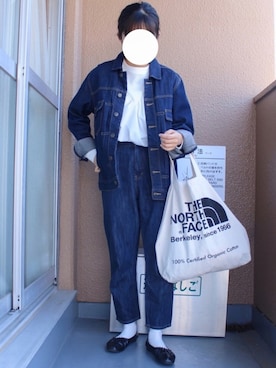 「フレンチカジュアル」｜「アイテム（デニムジャケット）」を使った、りつ。さん（レディース・154cm）の春コーディネート