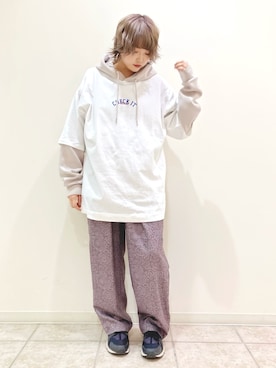「ペイズリー柄パンツ」｜yukimiさん（レディース・155cm）の春コーディネート