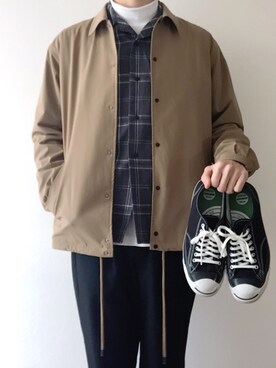 「ジャックパーセル」｜「アイテム（その他アウター）」を使った、ちょこすけ🍫さん（メンズ・169cm）の冬コーディネート